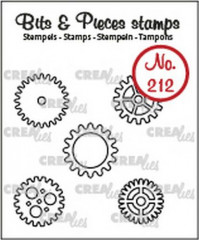 Clear Stamps Bits and Pieces - Nr. 212 - 5x Zahnräder klein (Umr