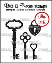 Clear Stamps Bits and Pieces - Nr. 215 - 3x Schlüssel und Vorhän