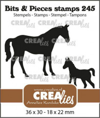 Clear Stamps Bits and Pieces - Stute und Fohlen Silhouettes