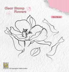 Clear Stamps Silhouette - flowers wilde Rose
