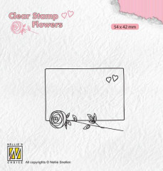 Clear Stamps - Flowers Rahmen mit Rose
