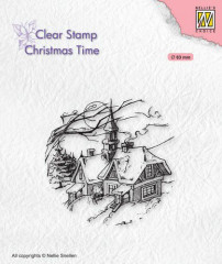 Clear Stamps - Christmas Time schneebedecktes Haus