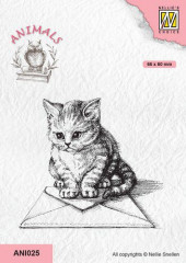 Clear Stamps - Cat with Envelope