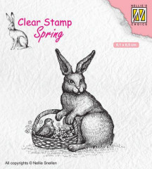 Clear Stamps - Frühling Hase mit Korb