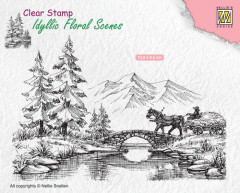 Clear Stamps - Idyllic Floral Scenes Pferd und Wagen