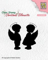 Clear Stamps - Christmas Silhouette Angelgirl, -boy