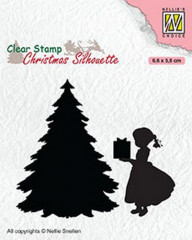 Clear Stamps - Christmas Silhouette Danke Santa