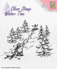 Clear Stamps - Winter Time Schlittenfahren