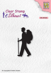 Clear Stamps - Silhouette Backpacker