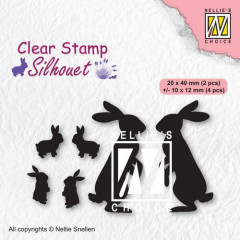 Clear Stamps - Silhouette Kaninchen