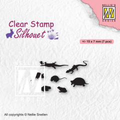 Clear Stamps - Silhouette kleine Tiere