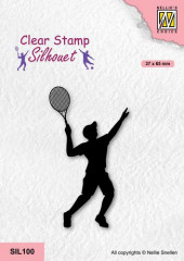 Clear Stamps - Silhouette Sport Tennisspieler