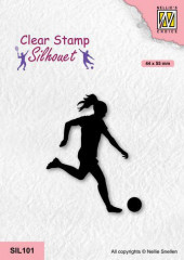 Clear Stamps - Silhouette Sport Woman Soccer