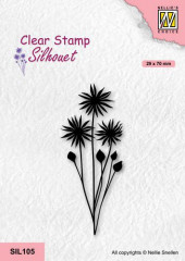Clear Stamps - Silhouette Blumen -18