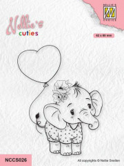 Clear Stamps - Cuties Elephant with Balloon