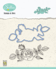 Flowers Die Cut and Clear Stamps - Rose