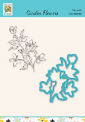 Die Cut and Clear Stamps Set - Garden Flower 1