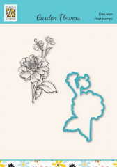 Die Cut and Clear Stamps Set - Garden Flower 3