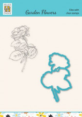 Die Cut and Clear Stamps Set - Garden Flower 5