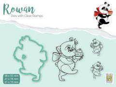 Rowan Dies and Clear stamps - Weihnachten Panda