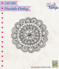 Clear Stamps - Mandala Paisley-Blume 1