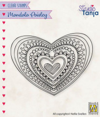 Clear Stamps - Mandala Paisley-Herz