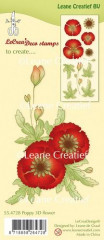 LeCrea Clear Stamps - Klatschmohn 3D Flower