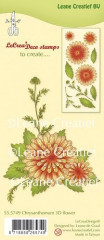 LeCrea Clear Stamps - 3D Blume Chrysanthemum