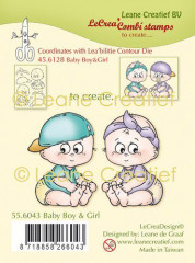 LeCrea Clear Stamps - Baby Junge und Mädchen