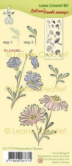 LeCrea Clear Stamps - Kombi Aquarell Blumen
