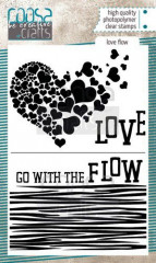 COOSA Crafts Clear Stamps - Love Flow