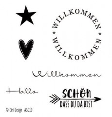 Dini Design Clear Stamps - Willkommen (DE)