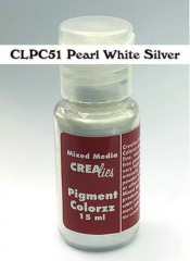 Crealies Pigment Colorzz Pulver - Weiß Silber 