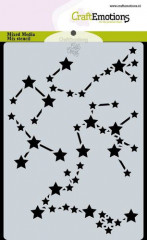 CraftEmotions Mask Stencil - Space Stars sign