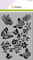 CraftEmotions Mask Stencil - Schmetterlinge mit Blütenzweig