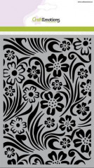 CraftEmotions Mask Stencil - Hintergrund Blume Swirl Blatt