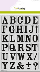 CraftEmotions Mask Stencil - alfabet vintage