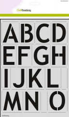 CraftEmotions Mask Stencil - alfabet basic groß