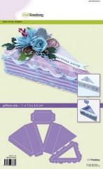 CraftEmotions Schablone - giftbox Torte