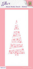 Mixed Media Stencil Slimline - Weihnachtsbaum