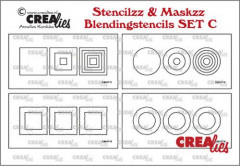Crealies Stencilzz Maskzz - 4x Slimline glatte und raue Kanten
