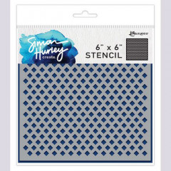 Simon Hurley 6x6 Stencil - Tiny Diamonds
