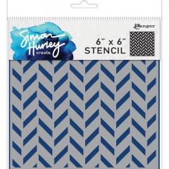 Simon Hurley 6x6 Stencil - Flip Flop Chevron