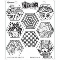 Dylusions Cling Stamps - A Heck of Hexies