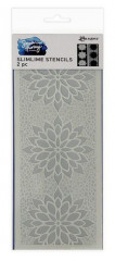 Simon Hurley 4x9 Stencil - Mosaic Florals Slimline