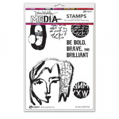 Dina Wakley Media Cling Stamps - Be Bold