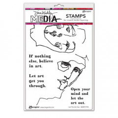 Dina Wakley Media Stamps - Let The Art Out