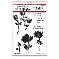 Dina Wakley Media Cling Stamps - Moments