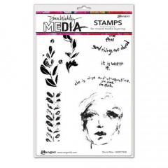Dina Wakley Media Cling Stamps - She Is Wise