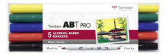 Tombow ABT PRO Alcohol - Dual Brush 5er-Set - Basic